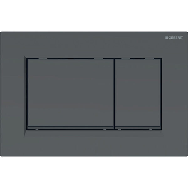 Geberit Sigma 20 trykkplate firkantet sort matt