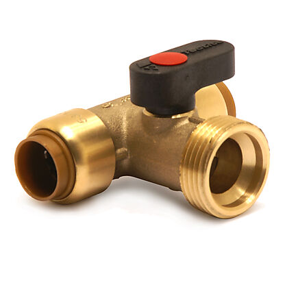 Tectite t-rør 15 mm x 3/4" m/ avstengning push